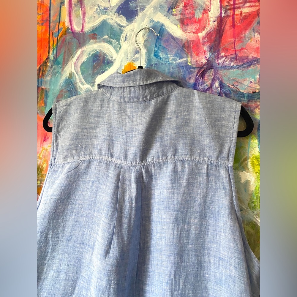 Beautiful SIGRID OLSEN 100% Linen Summer Seasonal Tunic Dress Top Blouse XL XXL - Picture 4 of 5